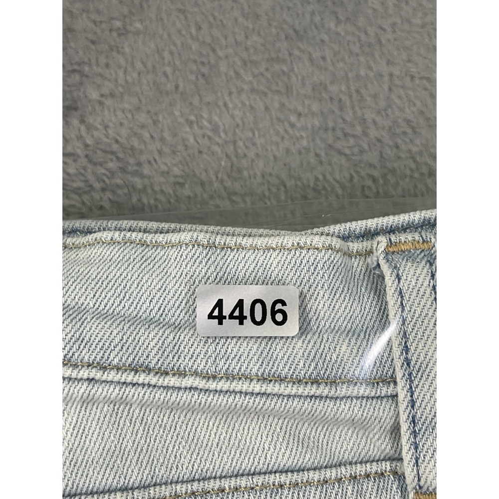 Uniqlo Jeans Womens 27 Blue Light Wash High Rise Straight Distressed Baggy - Picture 10 of 10